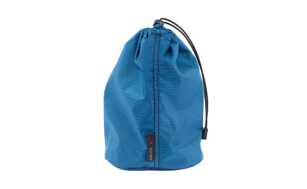 A Size 3 Cobalt (blue with light blue grid) 210 Cerylon Travel Stuff Sack.